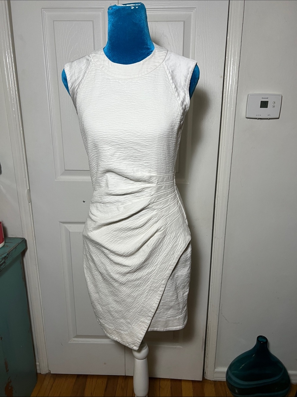 L’AGENCE Cotton Linen Mini Dress Pleats Women’s 4 Small